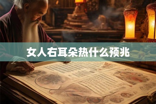 女人右耳朵热什么预兆