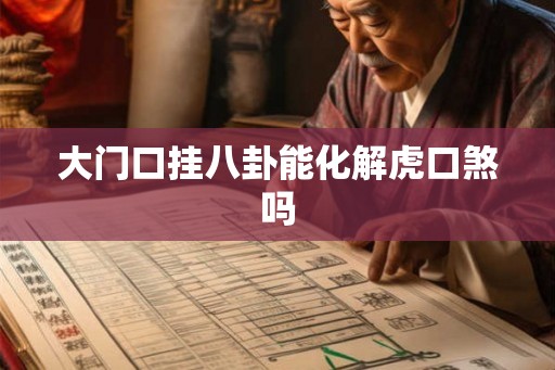 大门口挂八卦能化解虎口煞吗