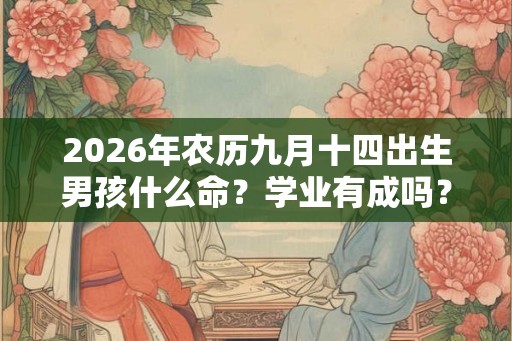 2026年农历九月十四出生男孩什么命？学业有成吗？