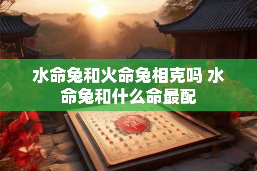 水命兔和火命兔相克吗 水命兔和什么命最配