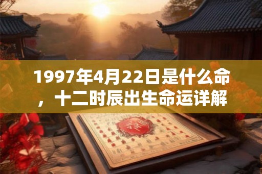 1997年4月22日是什么命，十二时辰出生命运详解