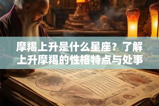 摩羯上升是什么星座?了解上升摩羯的性格特点与处事哲学 摩羯上升是什么星座?了解上升摩羯的性格特点与处事哲学