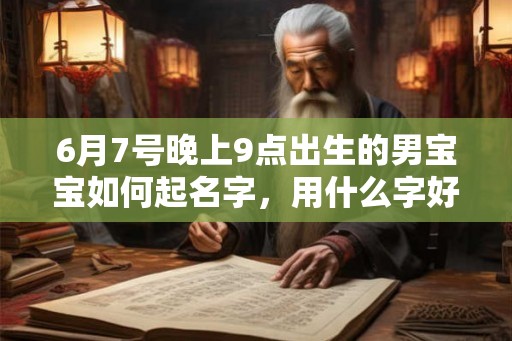 6月7号晚上9点出生的男宝宝如何起名字，用什么字好