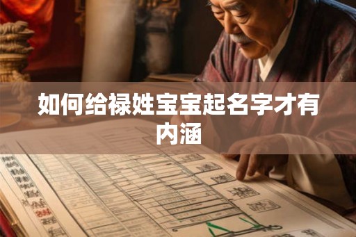 如何给禄姓宝宝起名字才有内涵