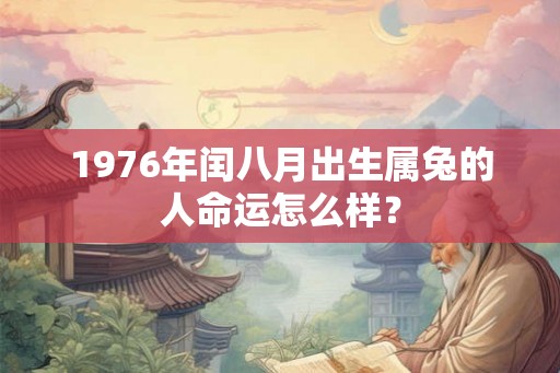 1976年闰八月出生属兔的人命运怎么样？