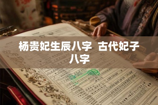 杨贵妃生辰八字  古代妃子八字