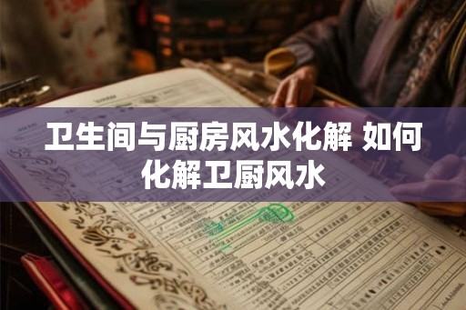 卫生间与厨房风水化解 如何化解卫厨风水