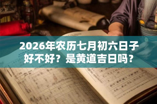 2026年农历七月初六日子好不好?是黄道吉日吗? 2026年农历七月初六日子好不好?是黄道吉日吗?