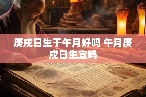 庚戌日生于午月好吗 午月庚戌日生宜吗 庚戌日生于午月好吗 午月庚戌日生宜吗