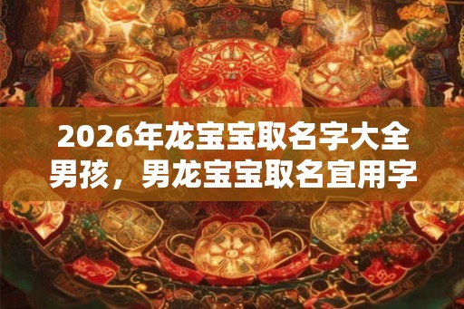 2026年龙宝宝取名字大全男孩，男龙宝宝取名宜用字