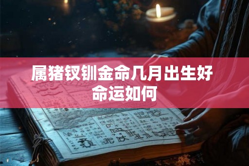 属猪钗钏金命几月出生好 命运如何