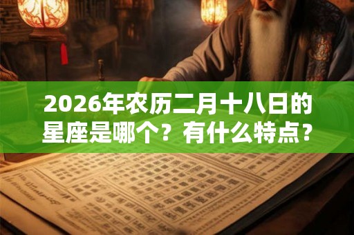 2026年农历二月十八日的星座是哪个？有什么特点？