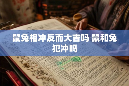 鼠兔相冲反而大吉吗 鼠和兔犯冲吗