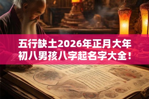 五行缺土2026年正月大年初八男孩八字起名字大全! 五行缺土2026年正月大年初八男孩八字起名字大全!