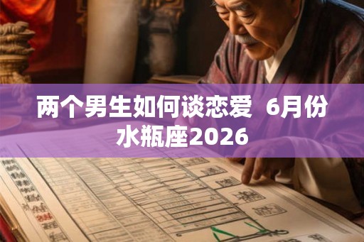 两个男生如何谈恋爱  6月份水瓶座2026