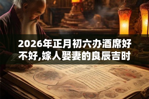 2026年正月初六办酒席好不好,嫁人娶妻的良辰吉时