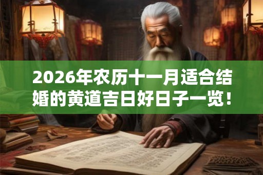 2026年农历十一月适合结婚的黄道吉日好日子一览！