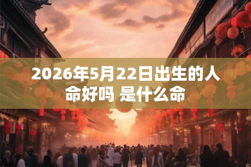 2026年5月22日出生的人命好吗 是什么命