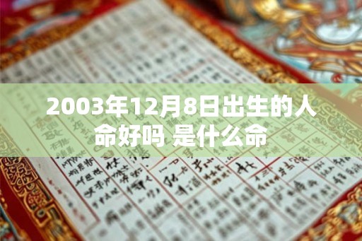 2003年12月8日出生的人命好吗 是什么命