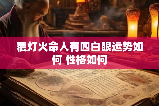 覆灯火命人有四白眼运势如何 性格如何
