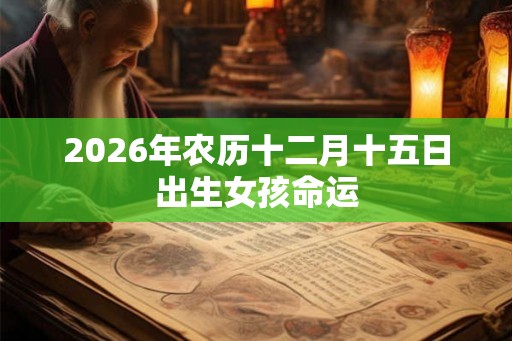 2026年农历十二月十五日出生女孩命运 2026年农历十二月十五日出生女孩命运