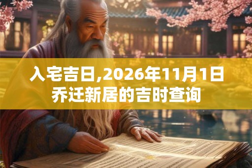 入宅吉日,2026年11月1日乔迁新居的吉时查询