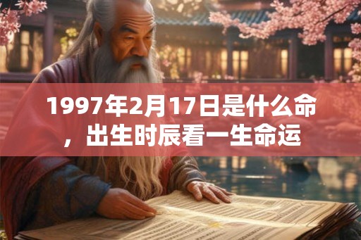 1997年2月17日是什么命,出生时辰看一生命运 1997年2月17日是什么命,出生时辰看一生命运
