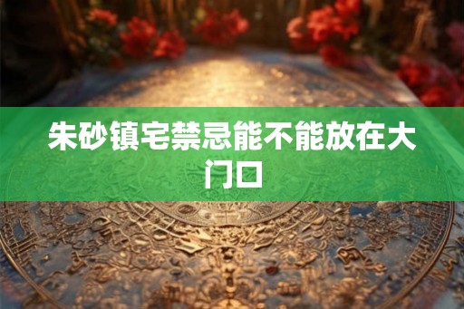 朱砂镇宅禁忌能不能放在大门口