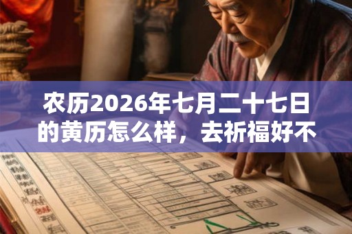农历2026年七月二十七日的黄历怎么样,去祈福好不好? 农历2026年七月二十七日的黄历怎么样,去祈福好不好?