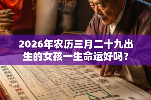 2026年农历三月二十九出生的女孩一生命运好吗？