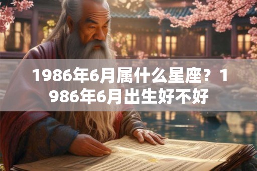1986年6月属什么星座？1986年6月出生好不好