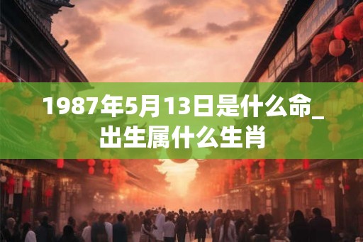 1987年5月13日是什么命_出生属什么生肖