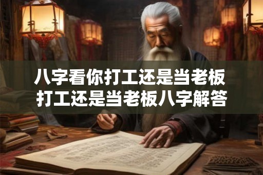 八字看你打工还是当老板 打工还是当老板八字解答