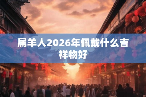 属羊人2026年佩戴什么吉祥物好