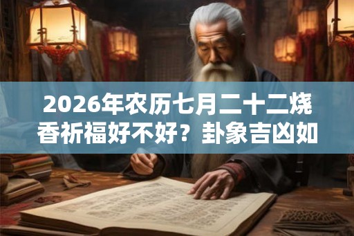 2026年农历七月二十二烧香祈福好不好？卦象吉凶如何？