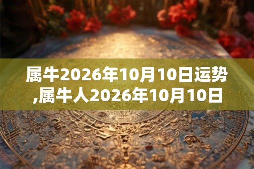 属牛2026年10月10日运势,属牛人2026年10月10日财运,生肖牛2026年10月10日运势