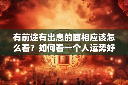 有前途有出息的面相应该怎么看？如何看一个人运势好坏？