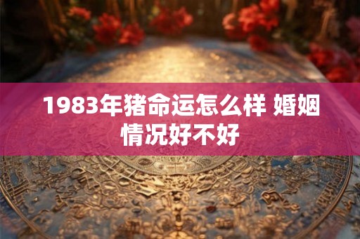 1983年猪命运怎么样 婚姻情况好不好