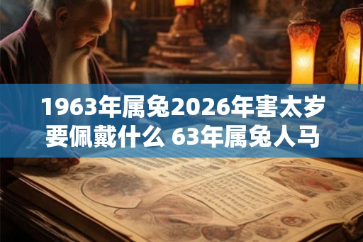 1963年属兔2026年害太岁要佩戴什么 63年属兔人马年犯太岁怎么化解 1963年属兔2026年害太岁要佩戴什么 63年属兔人马年犯太岁怎么化解