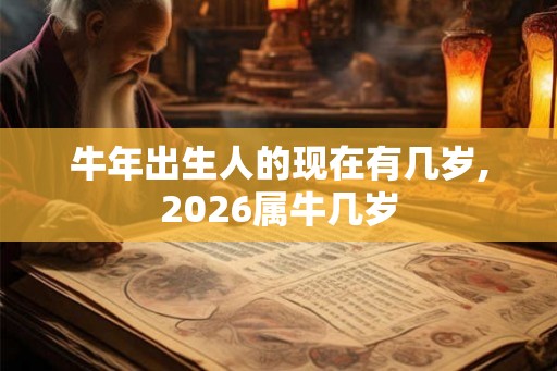 牛年出生人的现在有几岁,2026属牛几岁