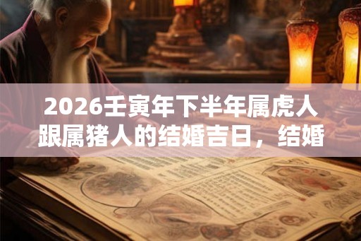 2026壬寅年下半年属虎人跟属猪人的结婚吉日，结婚需要注意什么？