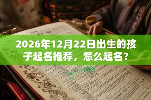 2026年12月22日出生的孩子起名推荐，怎么起名？