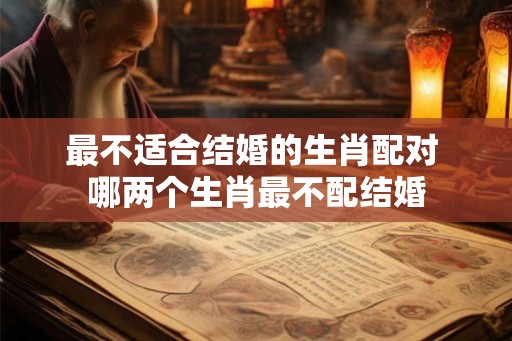 最不适合结婚的生肖配对 哪两个生肖最不配结婚 最不适合结婚的生肖配对 哪两个生肖最不配结婚