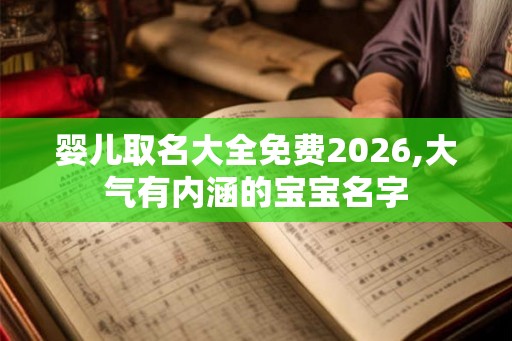 婴儿取名大全免费2026,大气有内涵的宝宝名字 婴儿取名大全免费2026,大气有内涵的宝宝名字