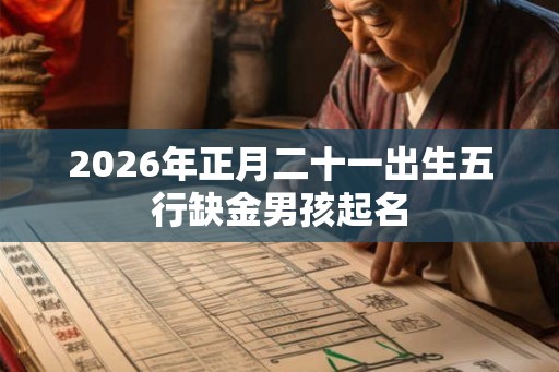 2026年正月二十一出生五行缺金男孩起名