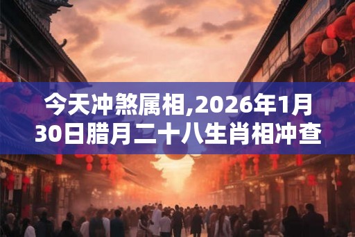 今天冲煞属相,2026年1月30日腊月二十八生肖相冲查询