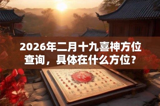 2026年二月十九喜神方位查询,具体在什么方位? 2026年二月十九喜神方位查询,具体在什么方位?