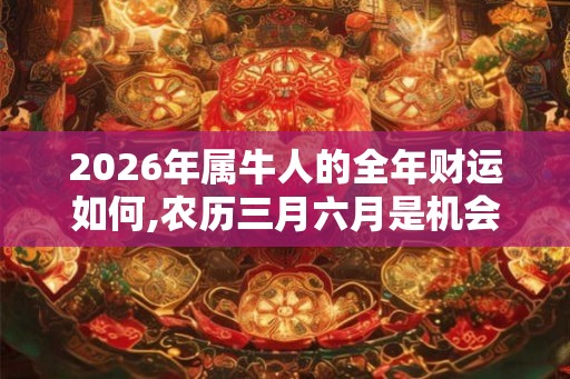 2026年属牛人的全年财运如何,农历三月六月是机会