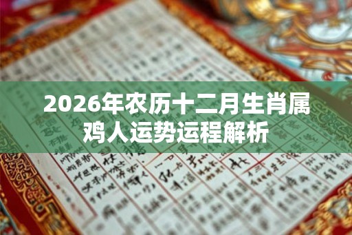 2026年农历十二月生肖属鸡人运势运程解析