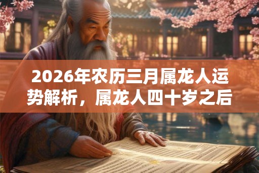 2026年农历三月属龙人运势解析,属龙人四十岁之后运势 2026年农历三月属龙人运势解析,属龙人四十岁之后运势